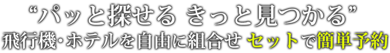 “国内航空券+宿泊を一括検索 -自由に選択､セットでおトクに予約-